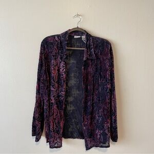 White Stag Purple and Black Velvet Jacket